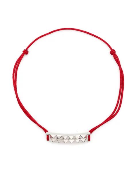 buff-top pyramid-guilloché bracelet by LE GRAMME