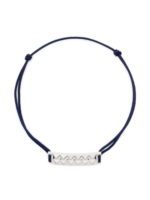 buff-top pyramid-guilloché bracelet by LE GRAMME