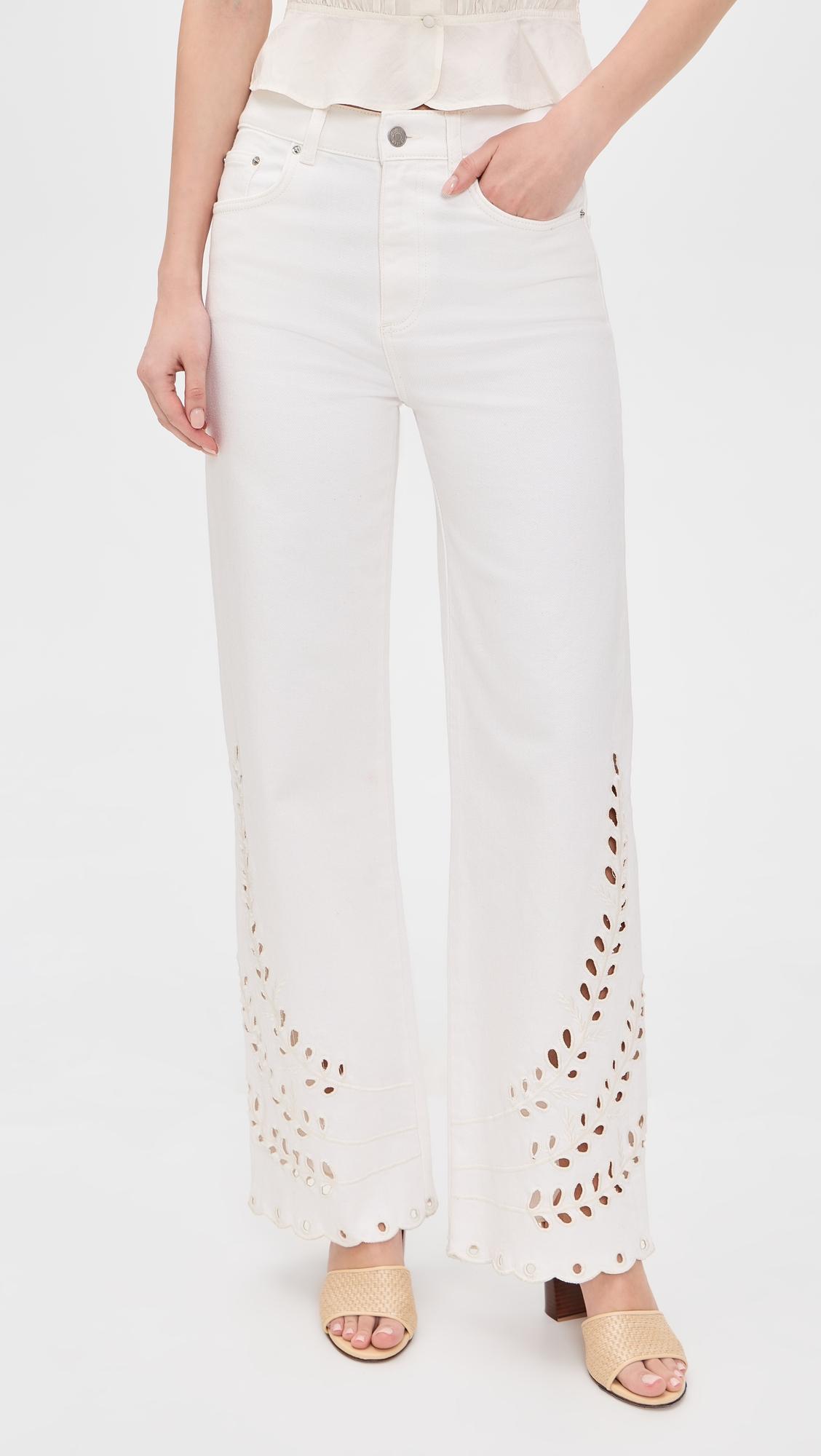 Eyelet Column Jeans by LE JEAN