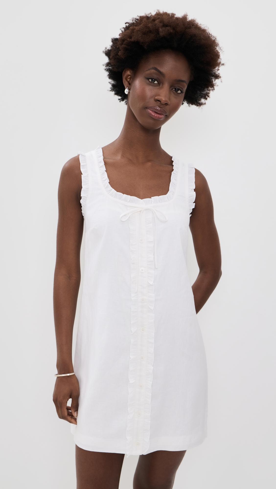 Linen Ruffle Dress by LE JEAN