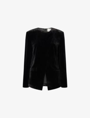 Certosa Wrap-Front Velvet Jacket by LE KASHA