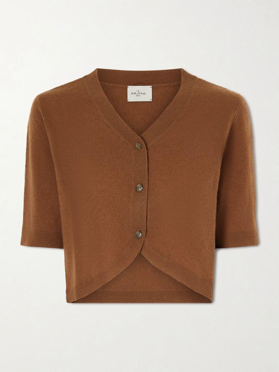 Fano cropped cashmere cardigan by LE KASHA