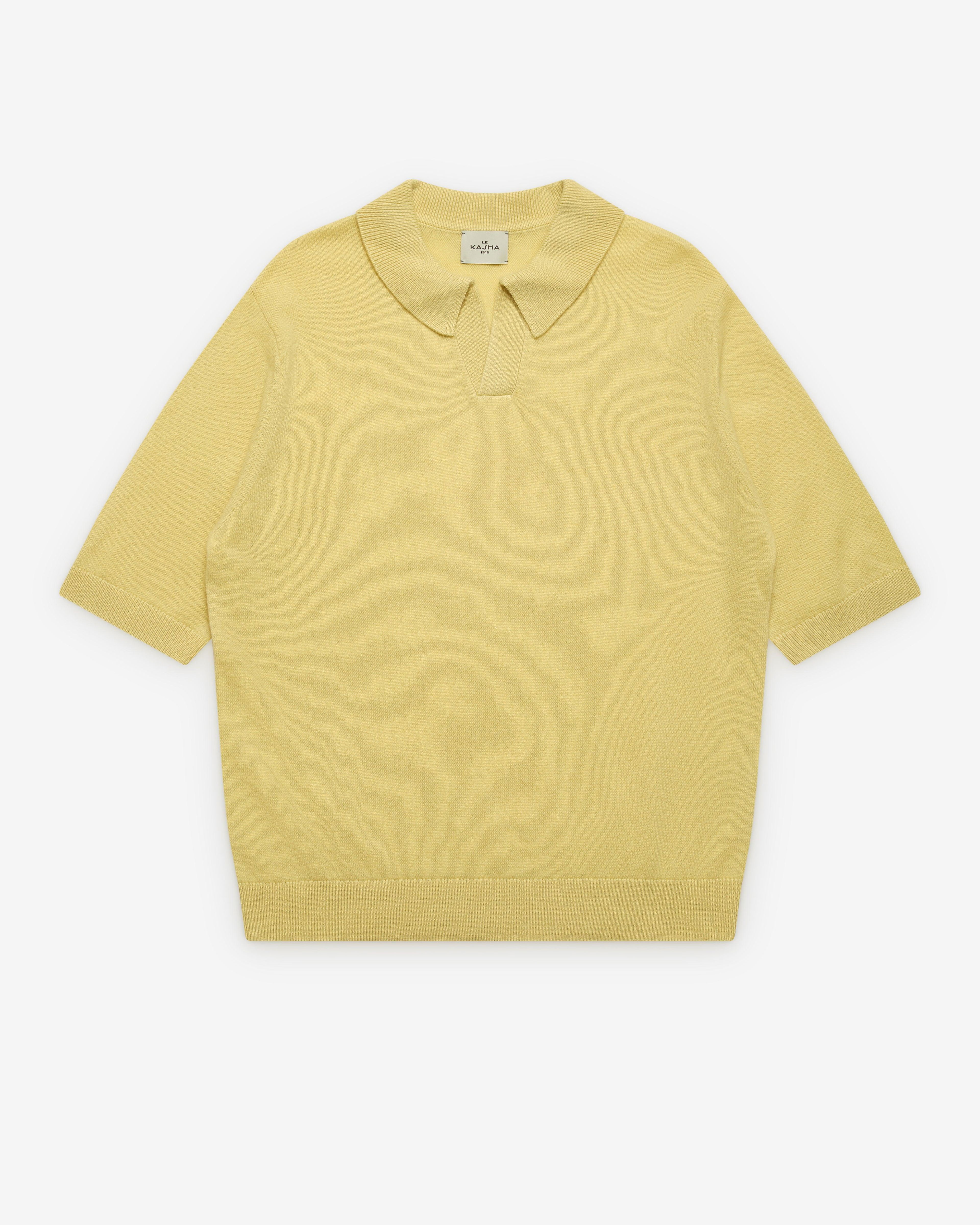 Le Kasha - Men's Short Sleeve Sweater - (Vanilla) by LE KASHA