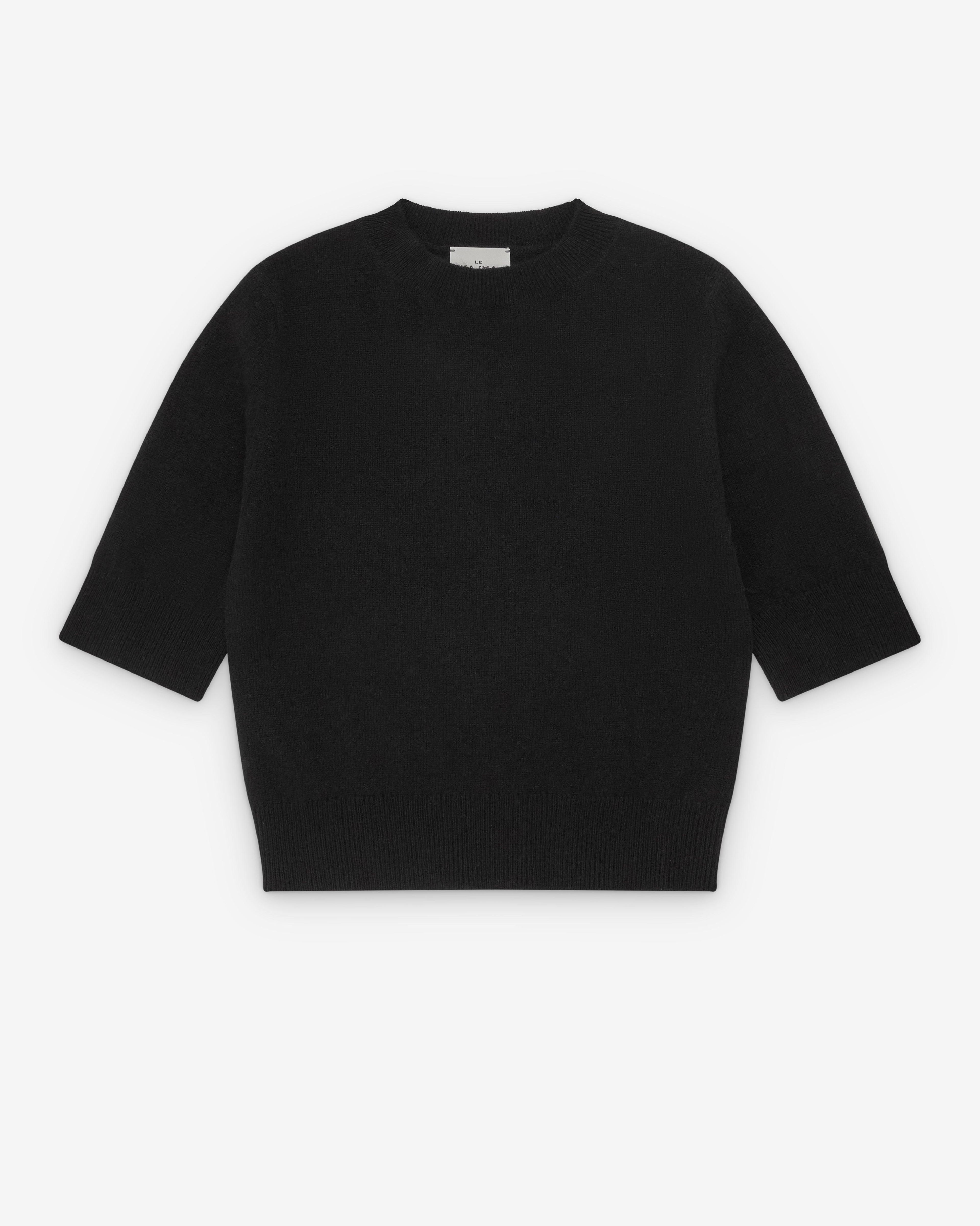 Le Kasha - Women's Chypre Short Sleeved Sweater - (Black) by LE KASHA