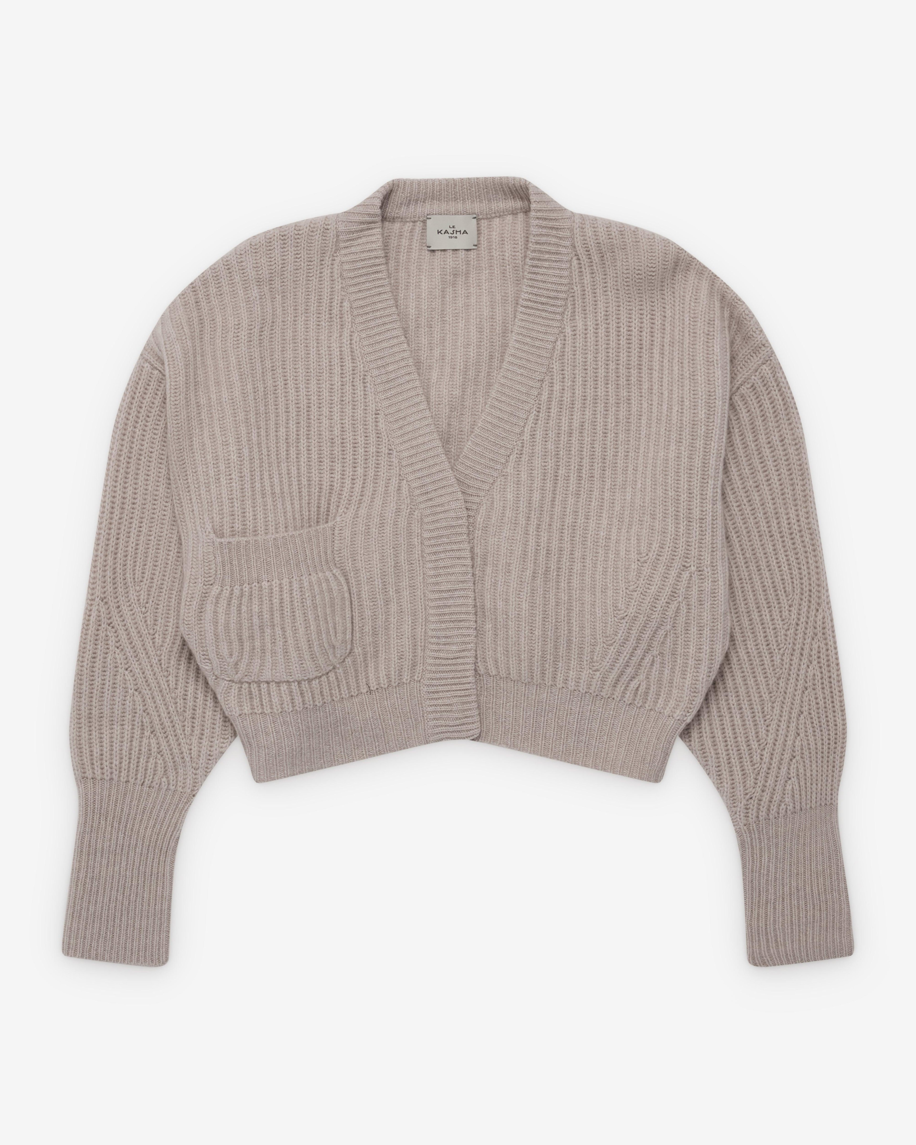 Le Kasha  - Women's Monaco Ribbed Cardigan - (Beige) by LE KASHA