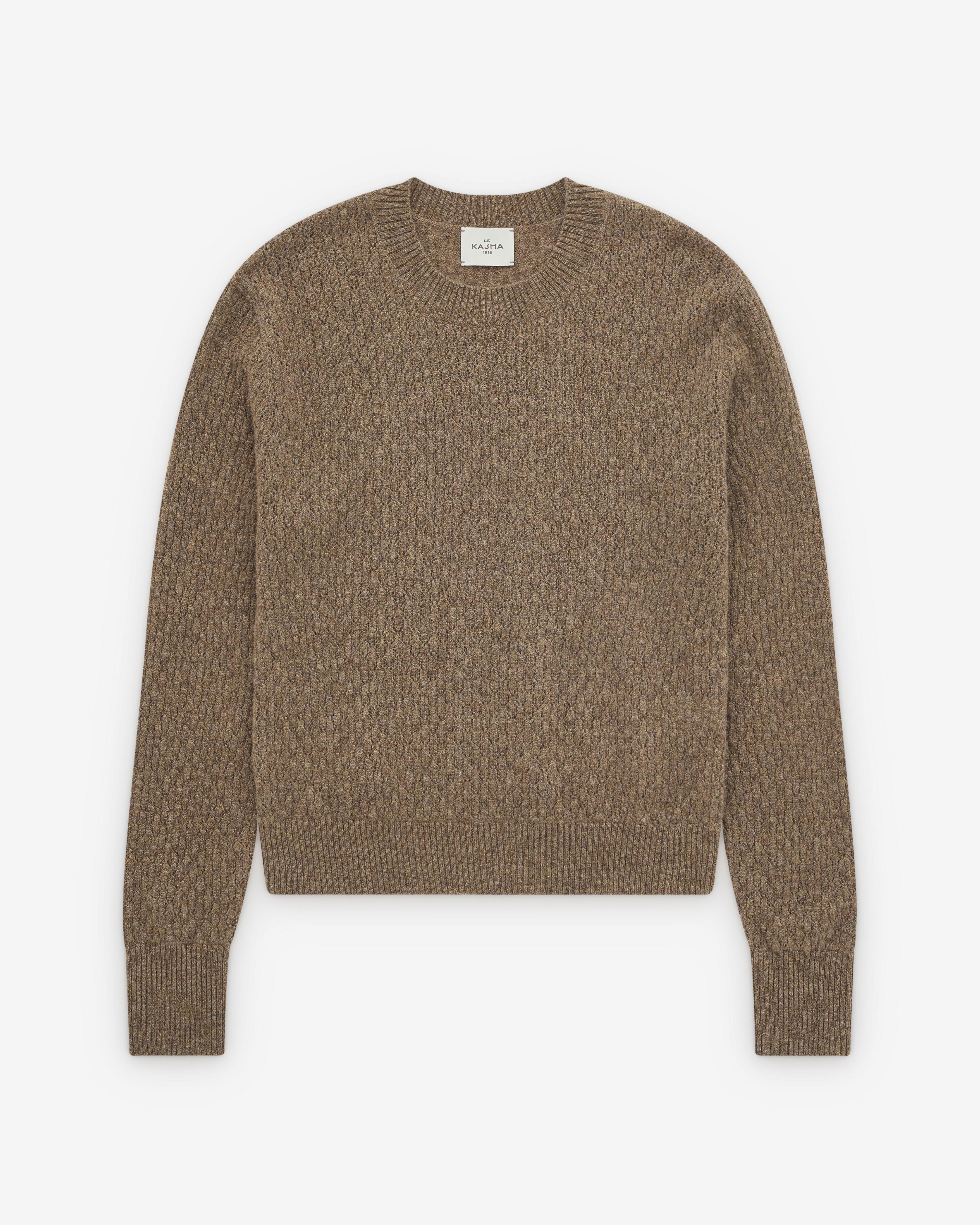 Le Kasha - Women's Round Neck Sweater - (Olive) by LE KASHA Le Kasha - Women's Round Neck Sweater - (Olive) by LE KASHA