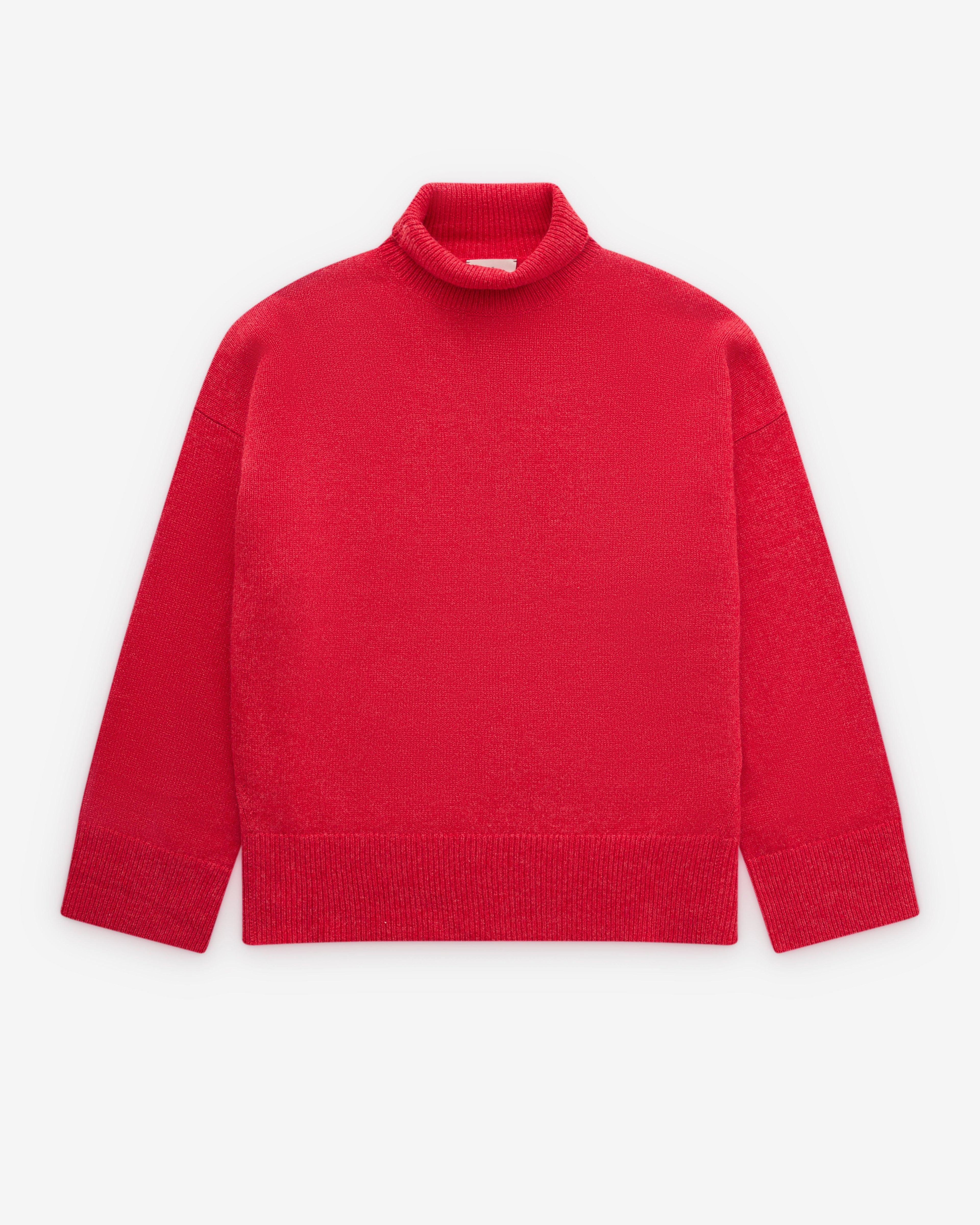 Le Kasha - Women's Turtleneck Sweater - (Cherry) by LE KASHA