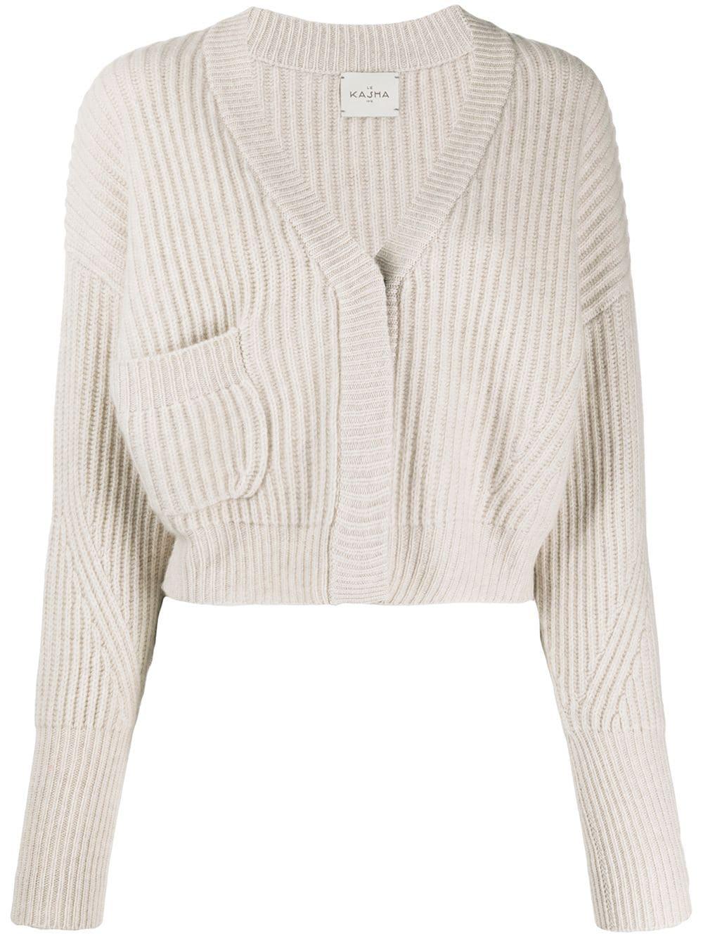 Monaco cropped cashmere cardigan by LE KASHA