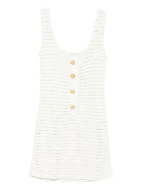 Siflag button-front crochet mini dress by LE KASHA Siflag button-front crochet mini dress by LE KASHA