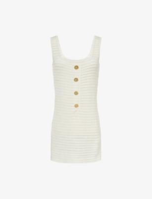 Siflaq Crochet Linen Mini Dress by LE KASHA