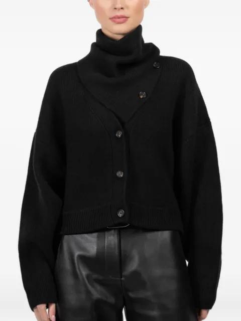 asymmetric-neck buttoned cardigan by LE KASHA