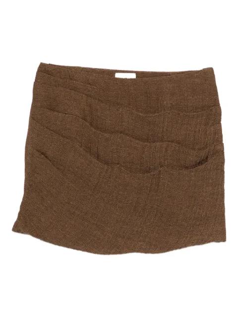 pleated linen skirt by LE KASHA