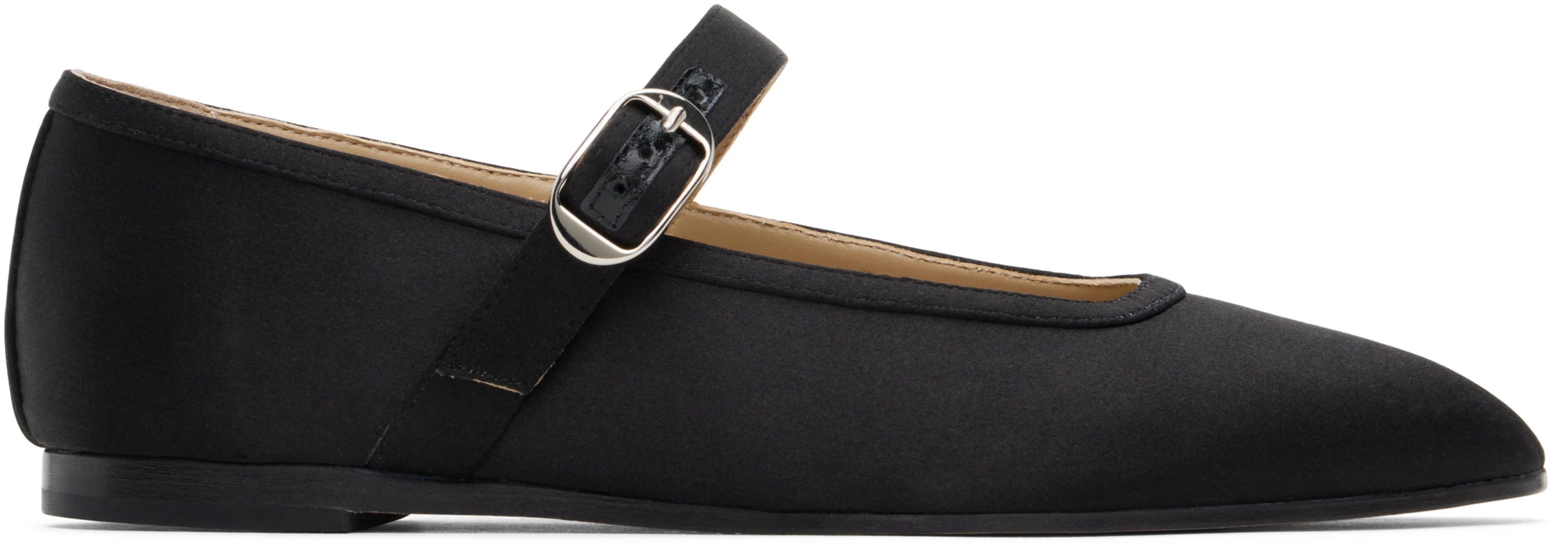 Black Mary Jane Ballerina Flats by LE MONDE BERYL