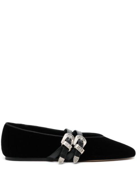 Claudia belted velvet slippers by LE MONDE BERYL