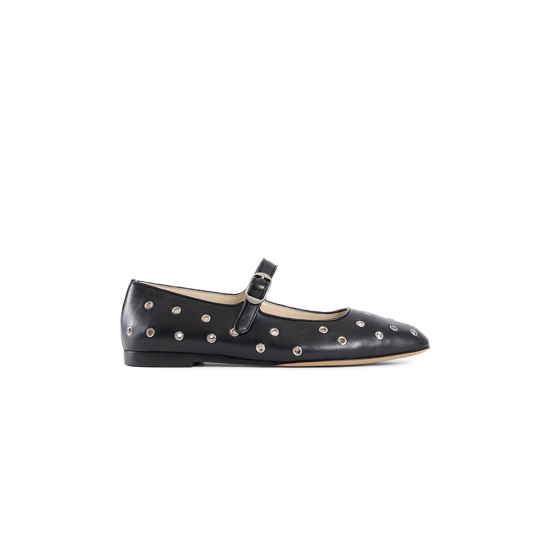 Eyelet Leather Mary Jane Ballerinas by LE MONDE BERYL