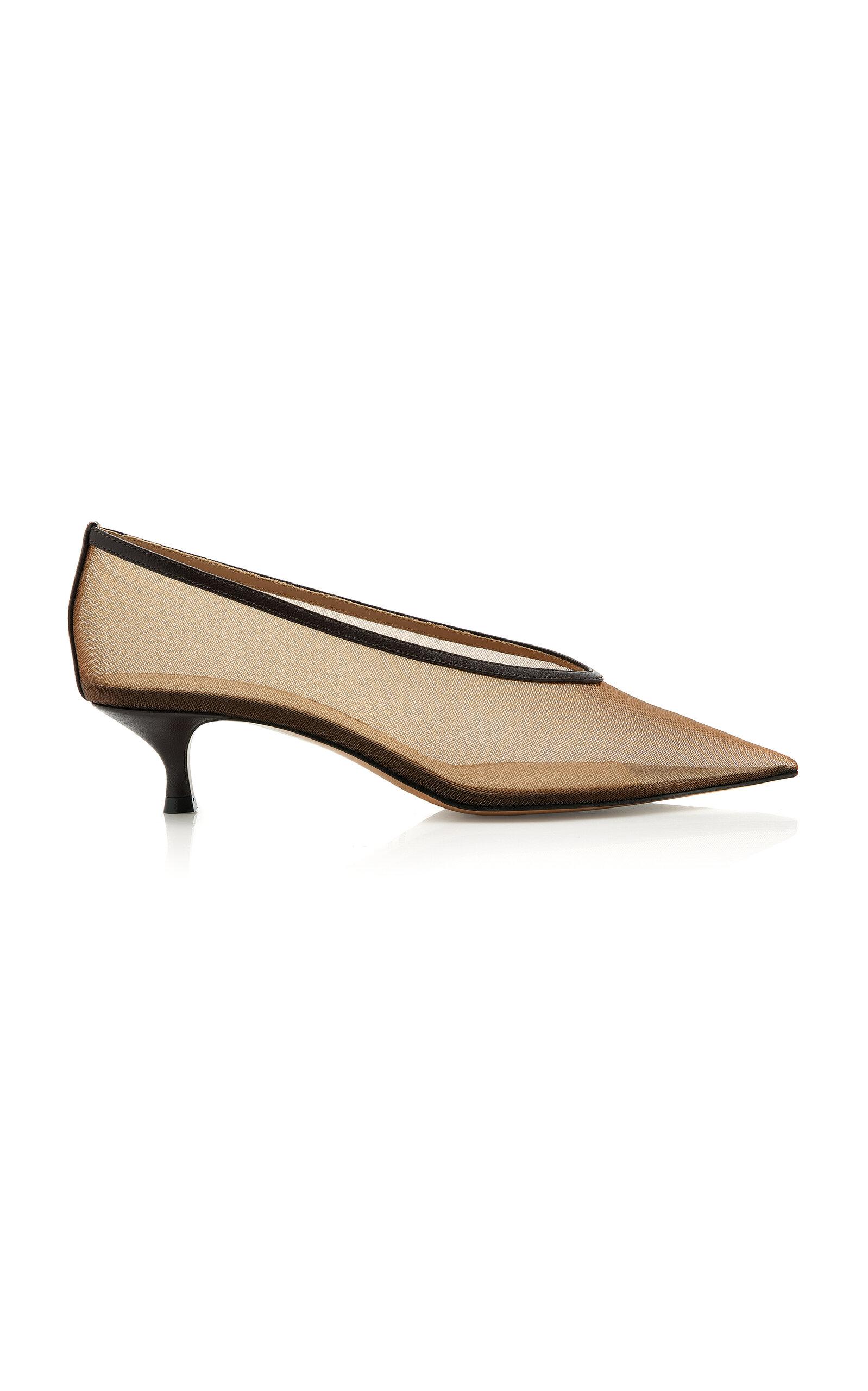 Le Monde Beryl Babouche Mesh Kitten Heel Pumps - Moda Operandi by LE MONDE BERYL