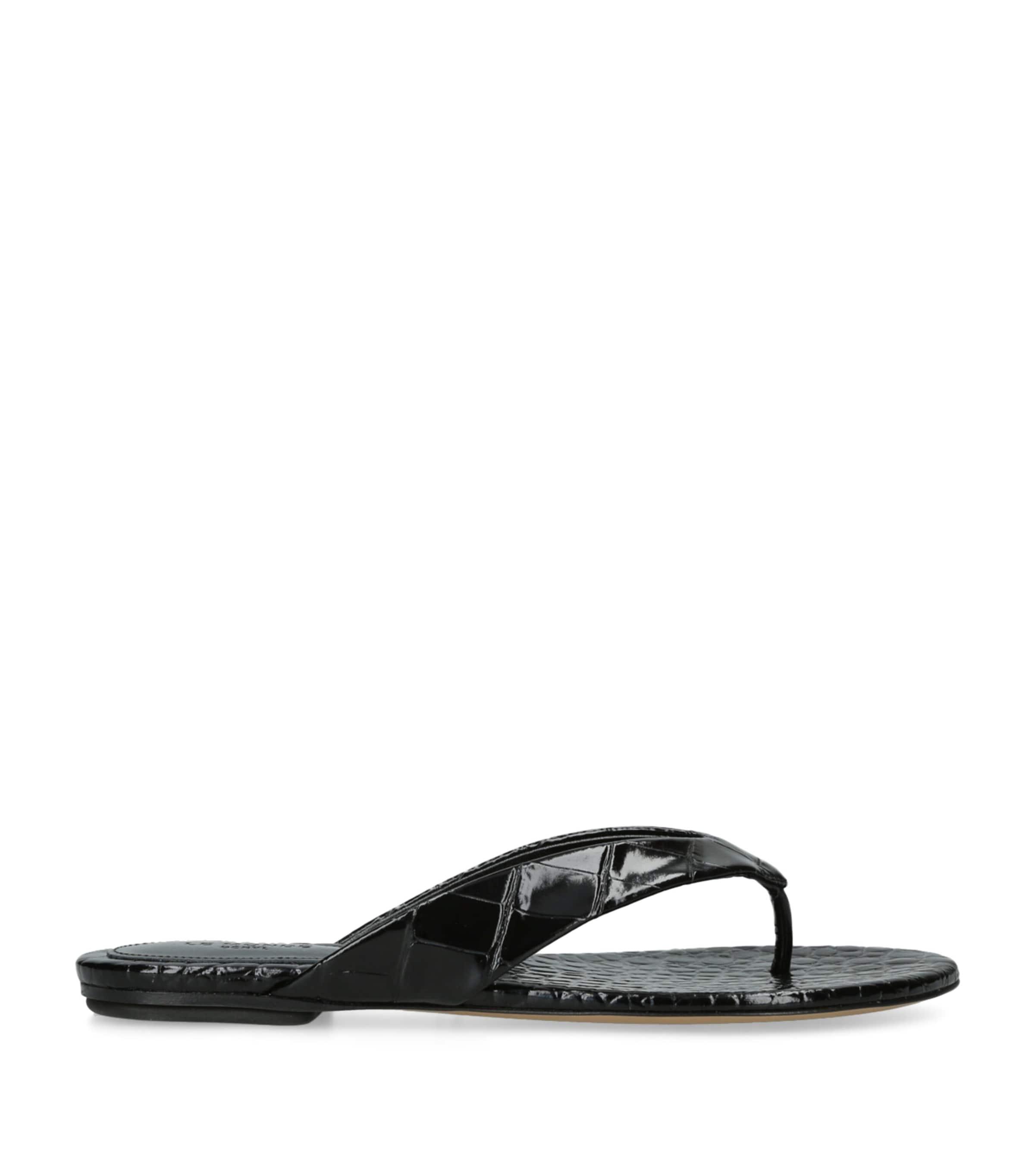 Le Monde Beryl Croc-Effect Leather Sandals by LE MONDE BERYL