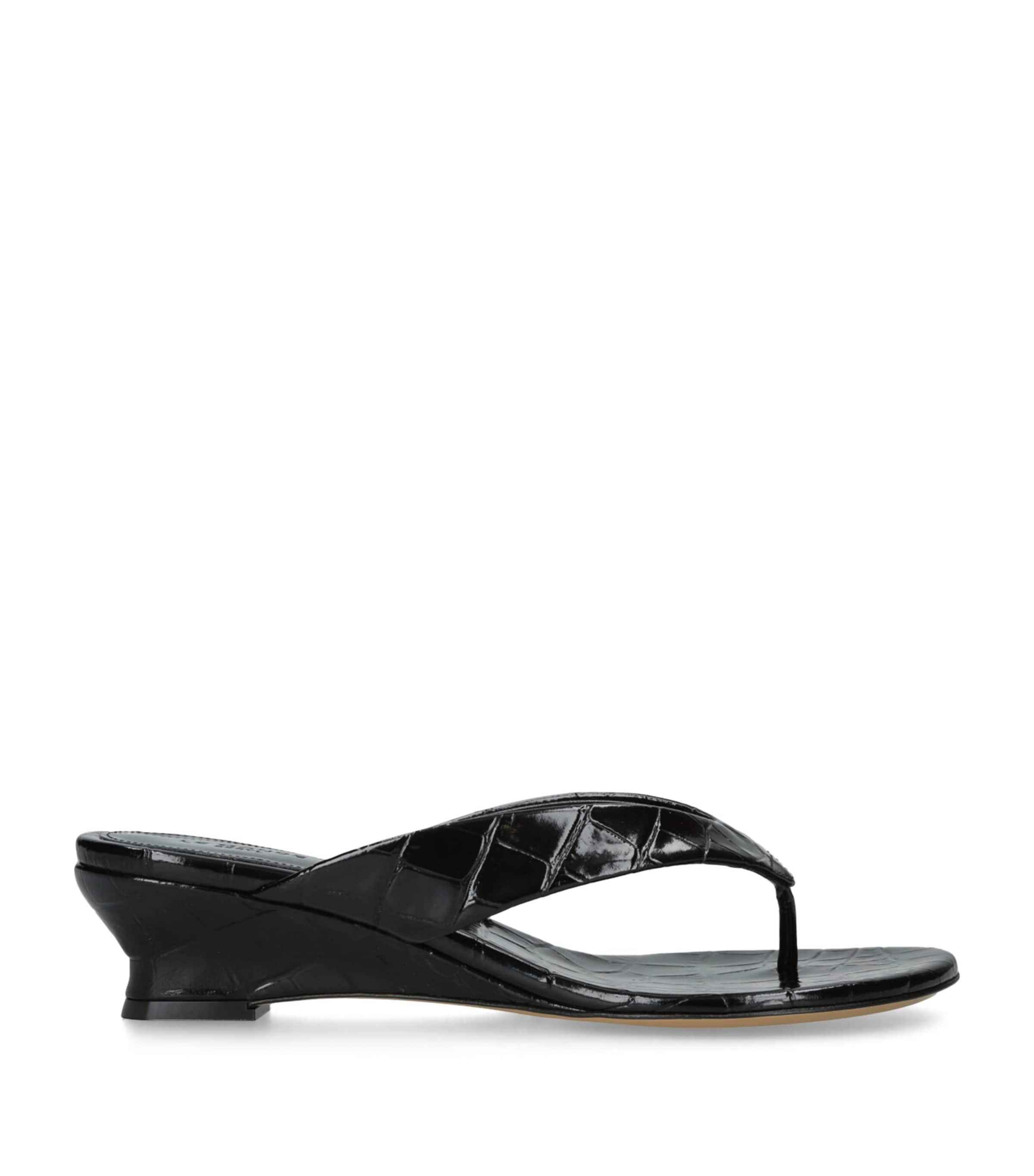 Le Monde Beryl Leather Micro Wedge Sandals 40 by LE MONDE BERYL
