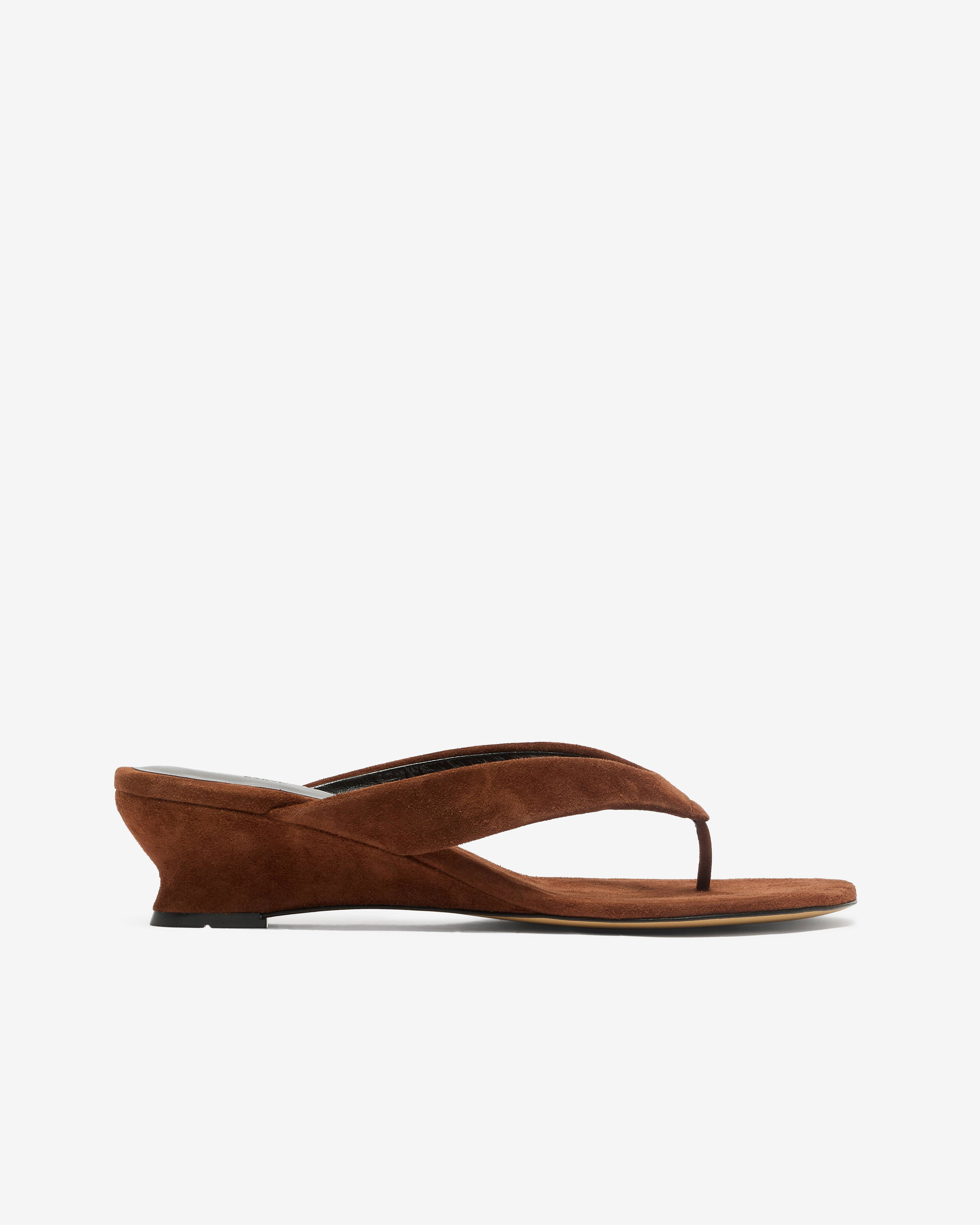 Le Monde Beryl - Women's Micro Wedge Thong Sandal - (Cinammon) by LE MONDE BERYL