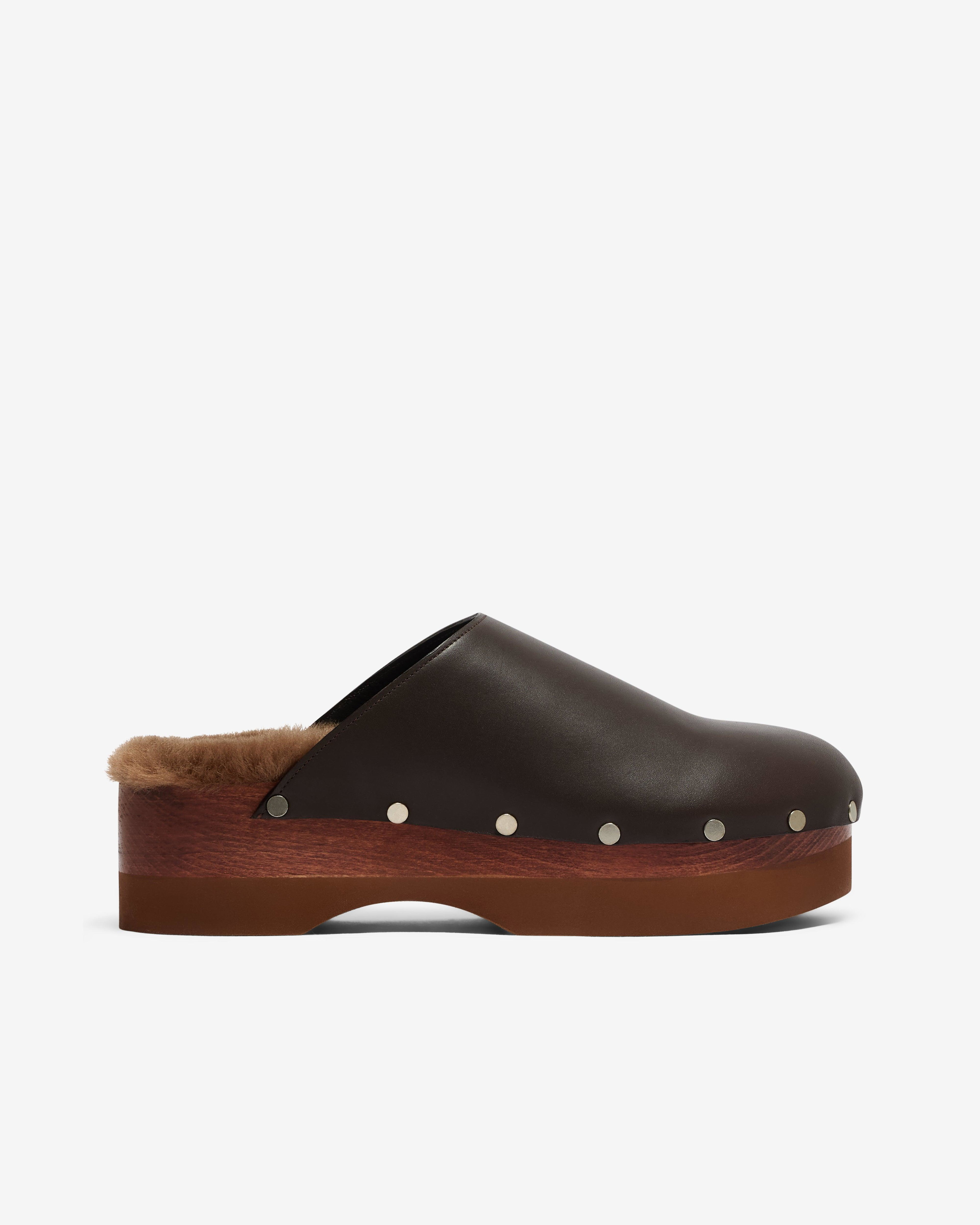 Le Monde Beryl - Women's Shearling Clog - (Mink Brown) by LE MONDE BERYL