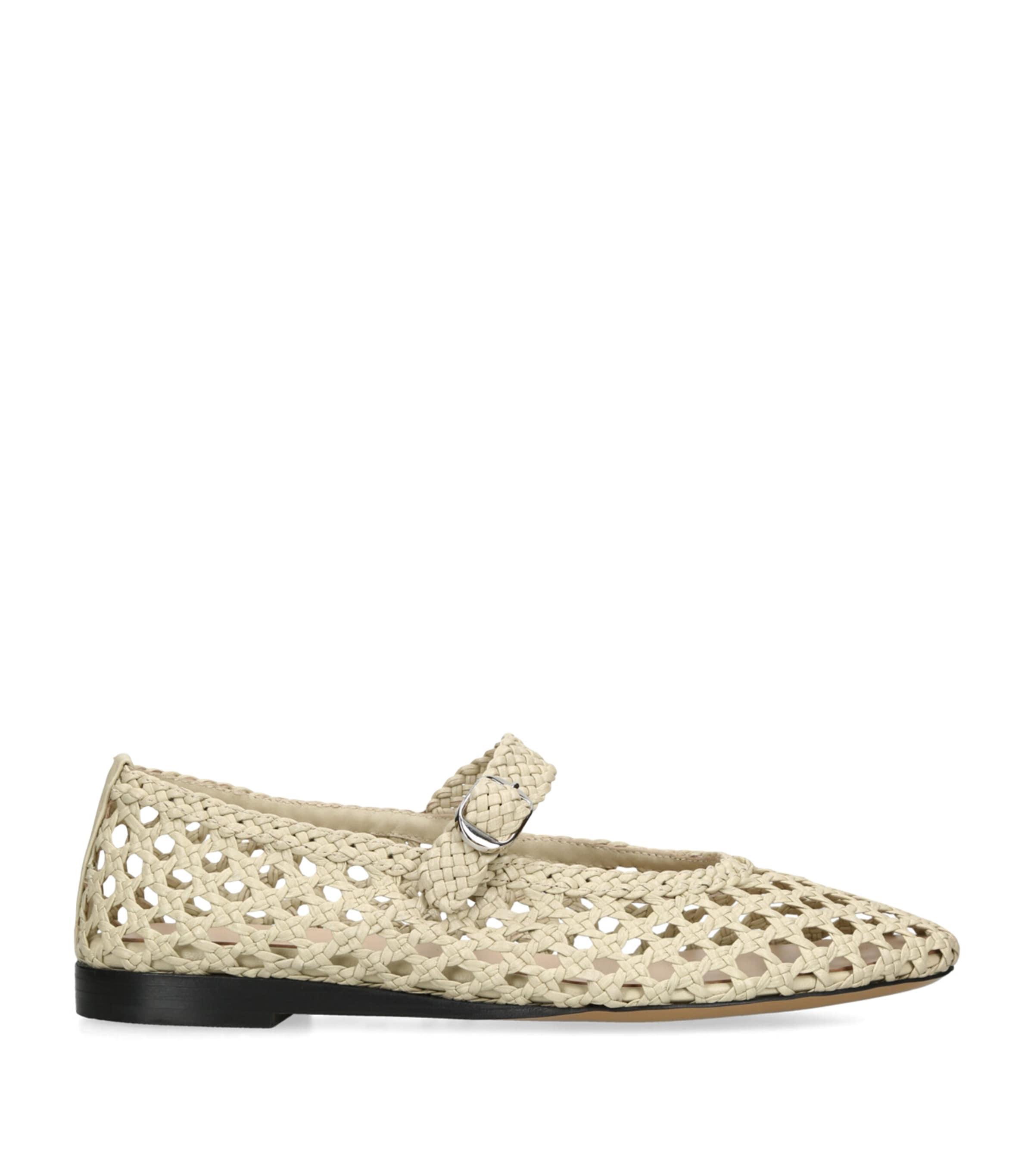 Leather Woven Mary Janes by LE MONDE BERYL