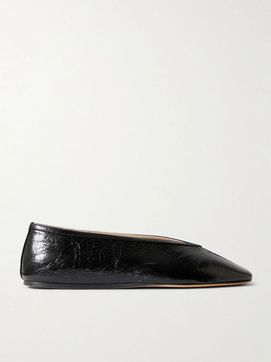 Luna crinkled-leather ballet flats by LE MONDE BERYL