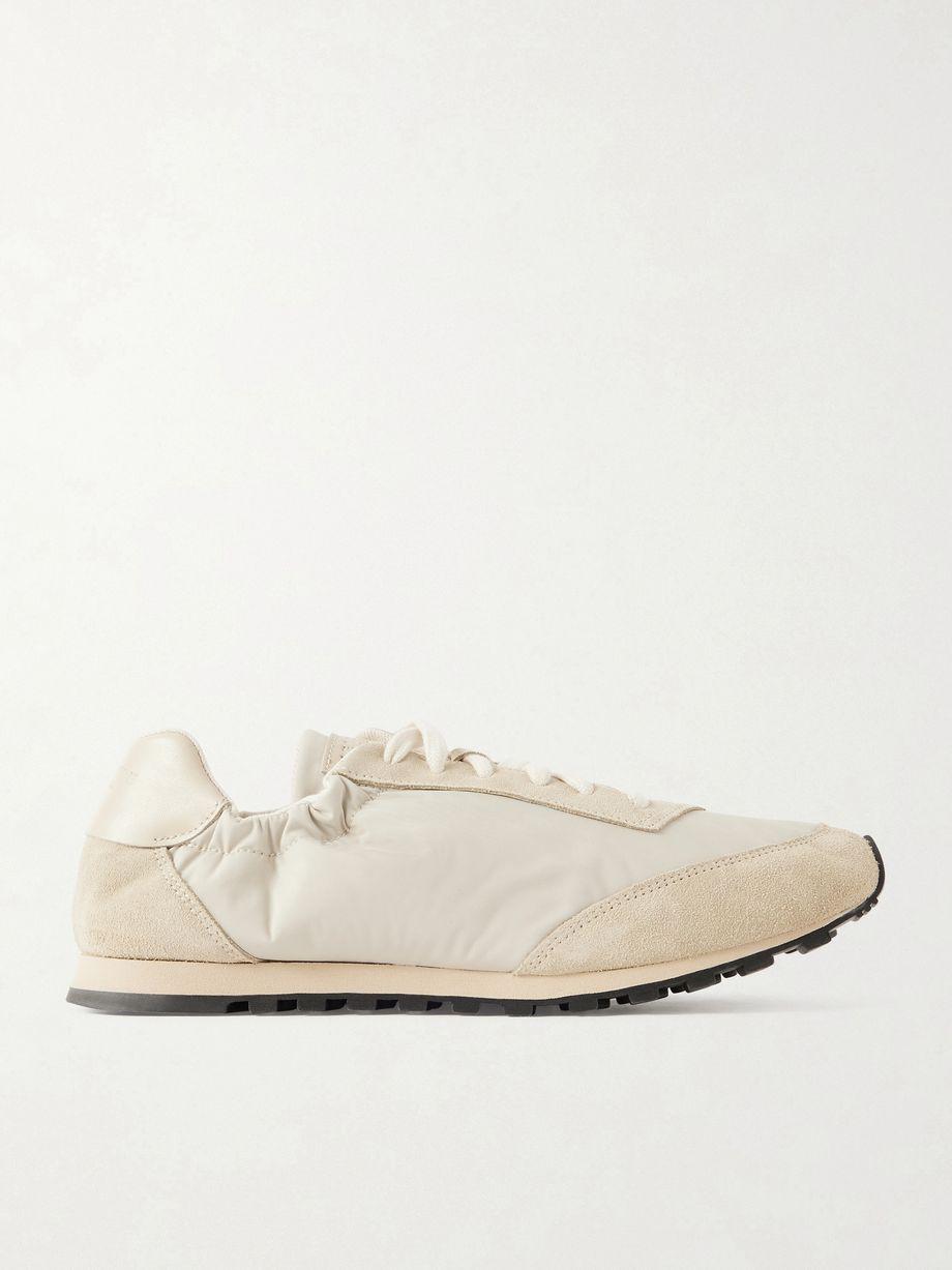 Slim Runner suede and leather-trimmed shell sneakers by LE MONDE BERYL