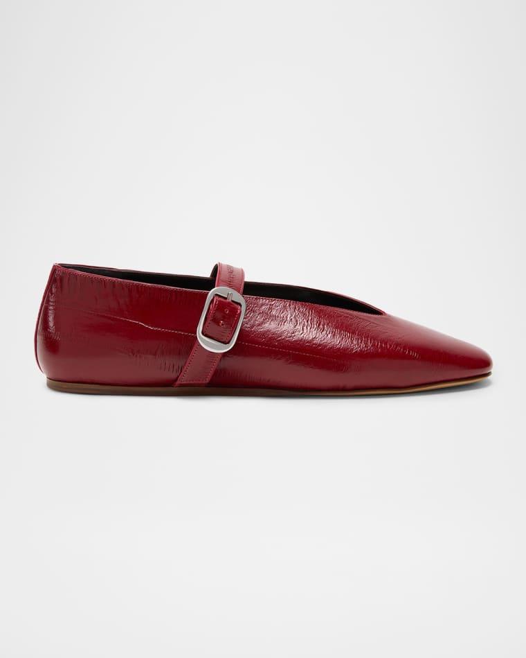 Stella Eel-Embossed Leather Mary Jane Ballerina Flats by LE MONDE BERYL