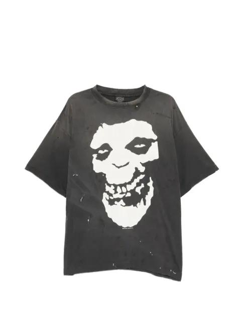 graphic-print distressed T-shirt by LE MONT SAINT MICHEL
