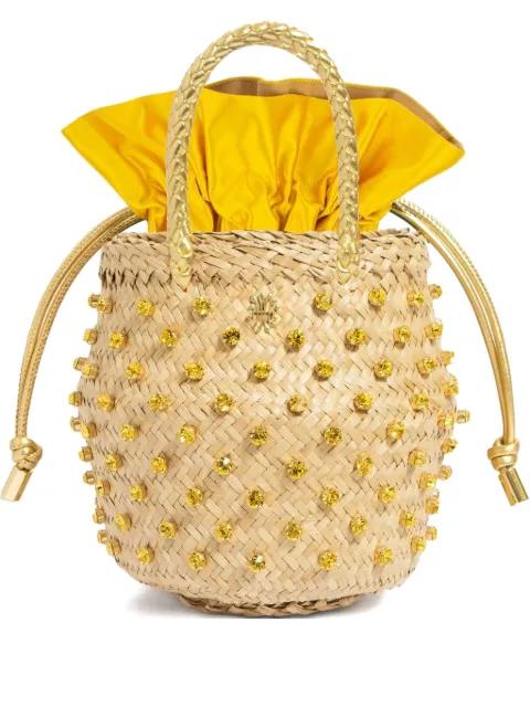 crystal-embellished bucket bag by LE NINE