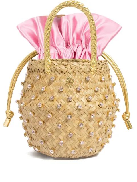 mini Nina crystal-embellishment bucket bag by LE NINE