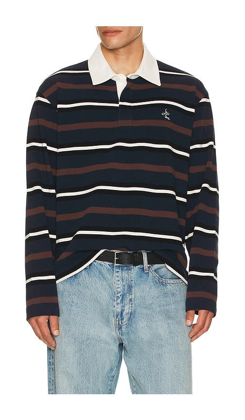 Le PÃ¨re Le Pere Long Sleeve Rugger in Blue by LE PA"RE