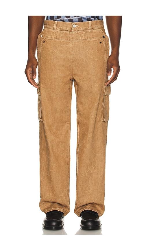 Le PÃ¨re Peek-A-Boo Denim Trouser in Tan by LE PA"RE