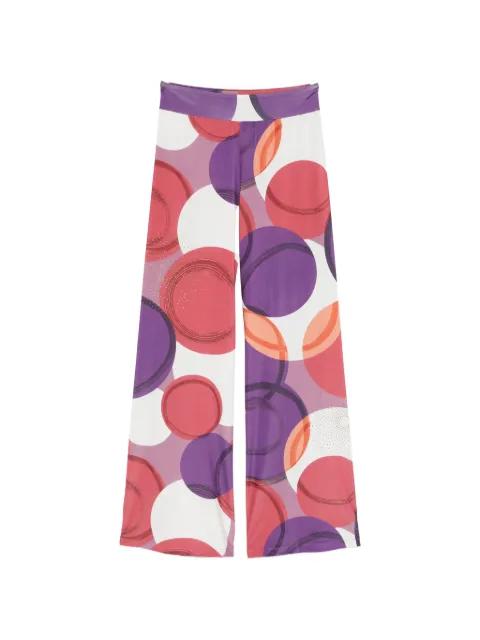 elasticated-waistband palazzo pants by LE RJTANGE