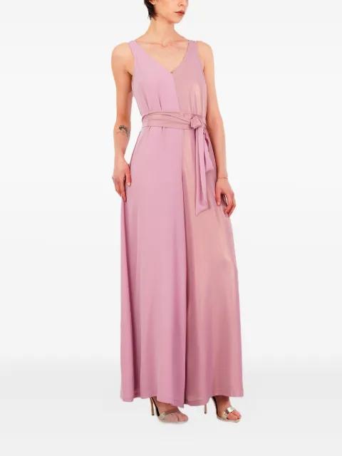two-tone belted jumpsuit by LE RJTANGE
