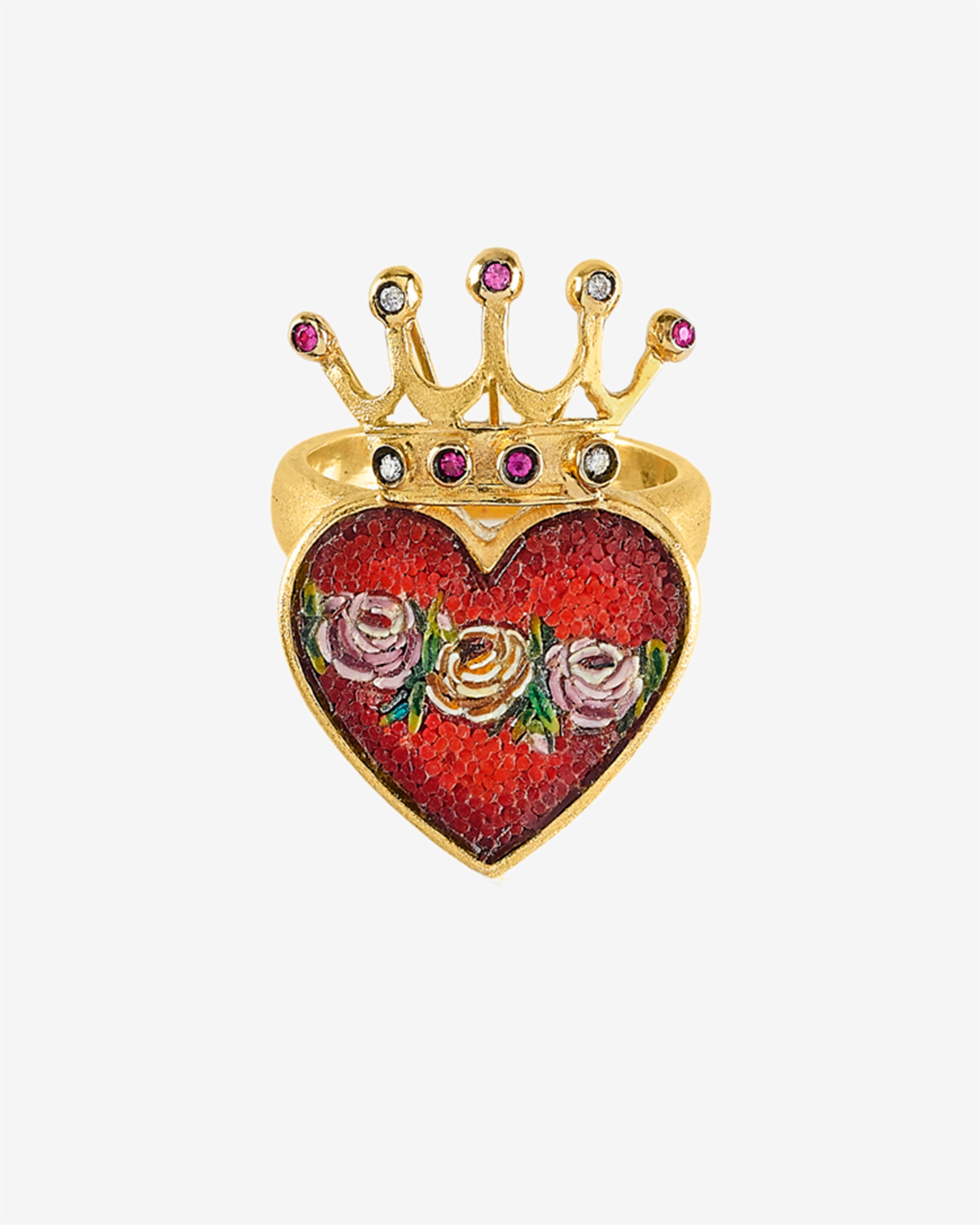 Le Sibille - Women's Crownheart Ring - (Yellow Gold) by LE SIBILLE