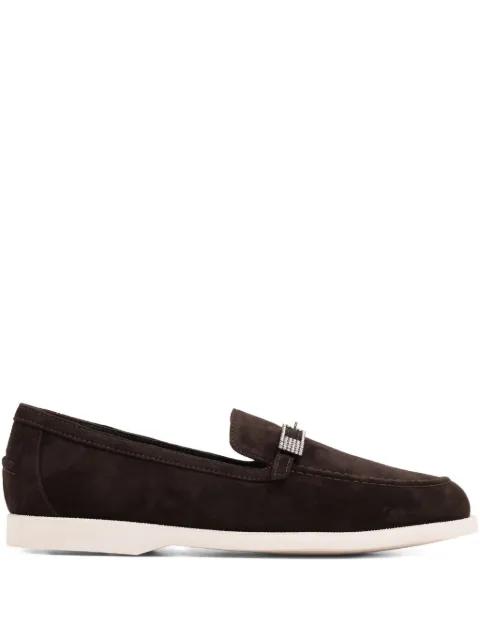 Yacht crystal-buckle loafers by LE SILLA