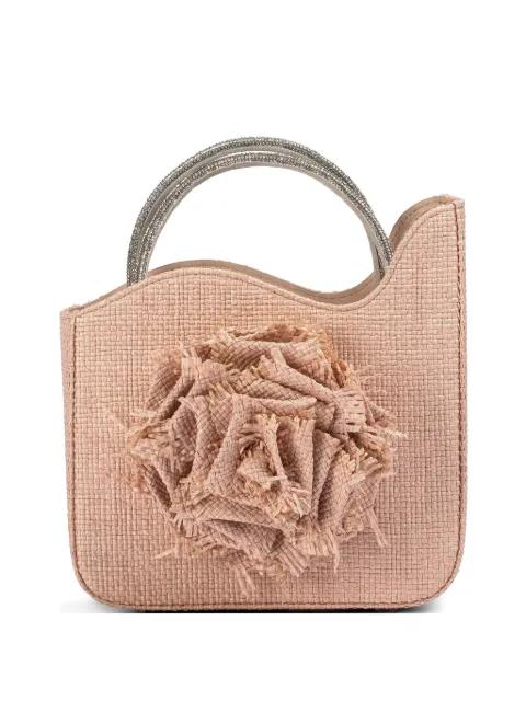 small Rose fringed flower tote bag by LE SILLA