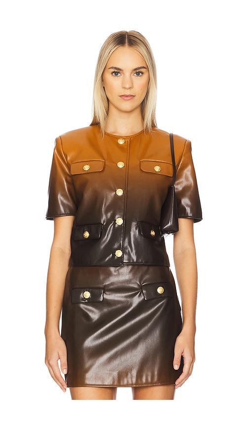 Le Superbe Paradis Pleather Jacket in Brown by LE SUPERBE