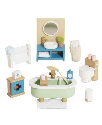 Wooden Dolls House Bathroom Furniture- 3+ Years by LE TOY VAN