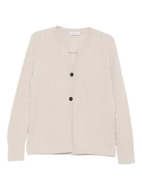button cable-knit cardigan by LE TRICOT PERUGIA