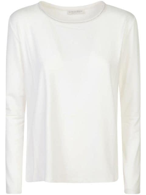 embellished neckline t-shirt by LE TRICOT PERUGIA