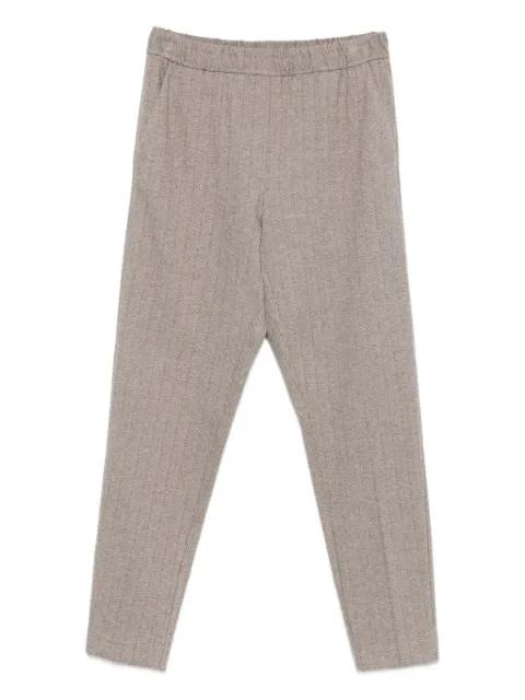 herringbone-pattern trousers by LE TRICOT PERUGIA