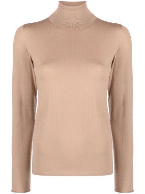 long-sleeve roll neck jumper by LE TRICOT PERUGIA