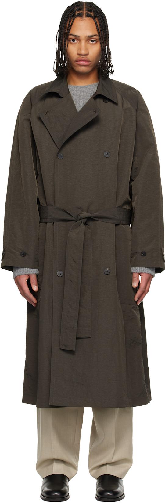 Brown Crisp Raglan Trench Coat by LE17SEPTEMBRE