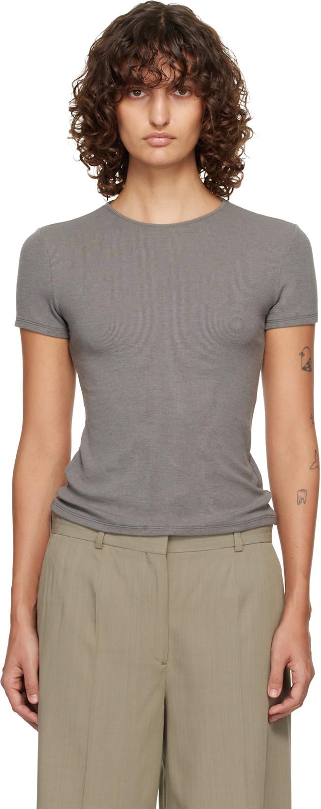 Gray Basic Wool T-shirt by LE17SEPTEMBRE