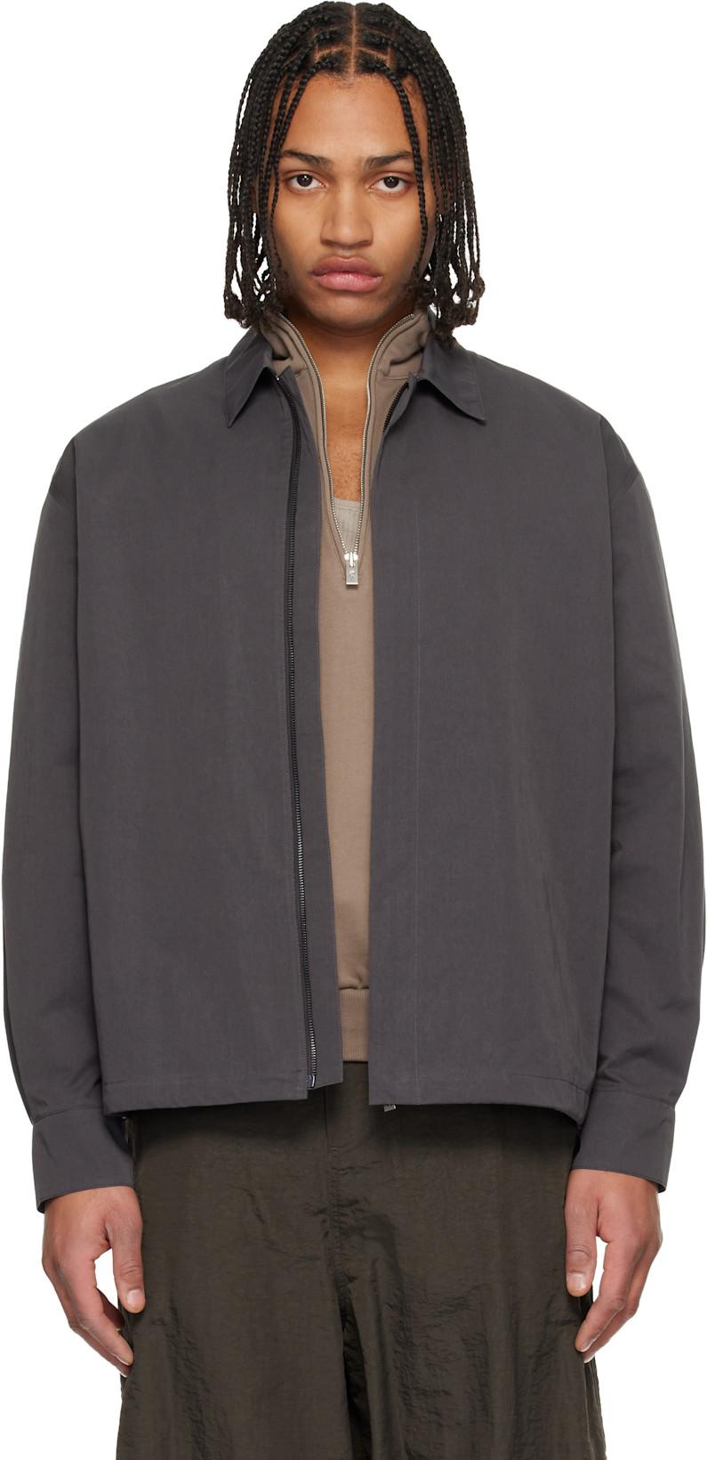 Gray Zip Shirt by LE17SEPTEMBRE