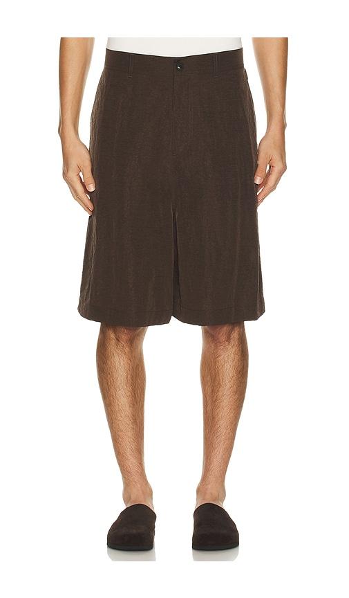 Le17Septembre Adjustable Bermuda Shorts in Brown by LE17SEPTEMBRE Le17Septembre Adjustable Bermuda Shorts in Brown by LE17SEPTEMBRE