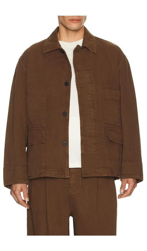 Le17Septembre Denim Field Jacket in Brown by LE17SEPTEMBRE