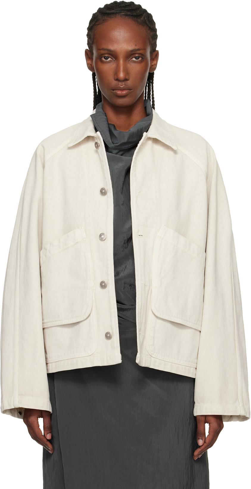 Off-White Garment-Dyed Denim Hunting Jacket by LE17SEPTEMBRE